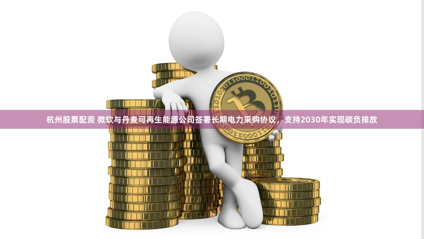 杭州股票配资 微软与丹麦可再生能源公司签署长期电力采购协议，支持2030年实现碳负排放