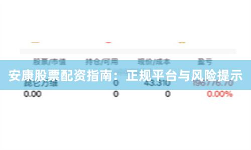 安康股票配资指南：正规平台与风险提示